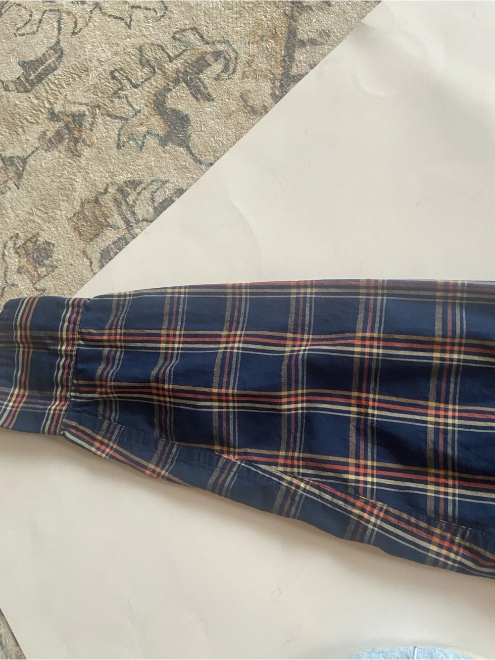 J. Crew Men's Navy Plaid Button-Up Shirt